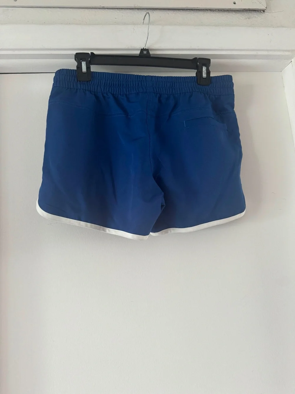adidas Navy Blue Track Shorts with White Trim